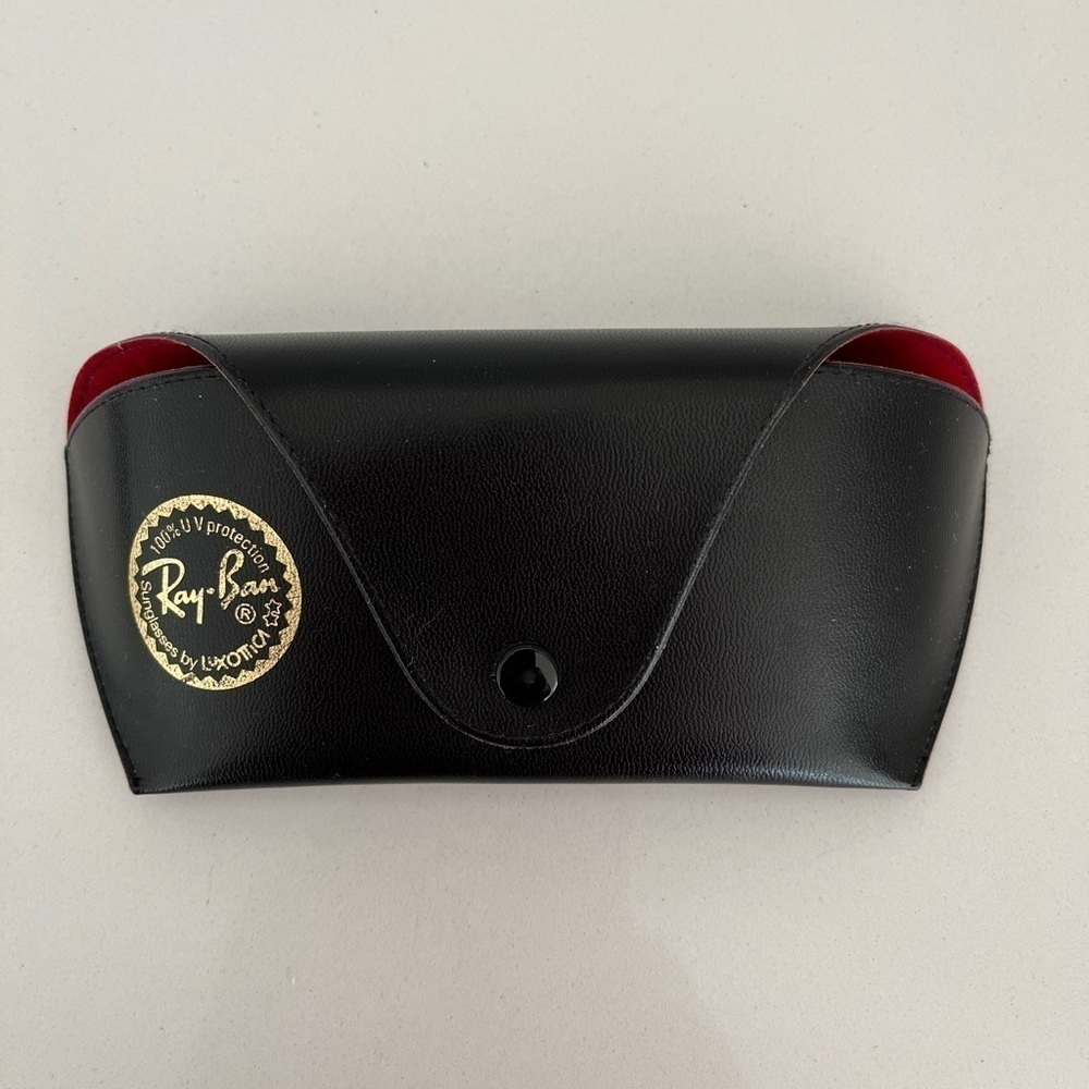 RAY-BAN Sunglasses Case Black Exterior Red Interior Unisex Classic Travel